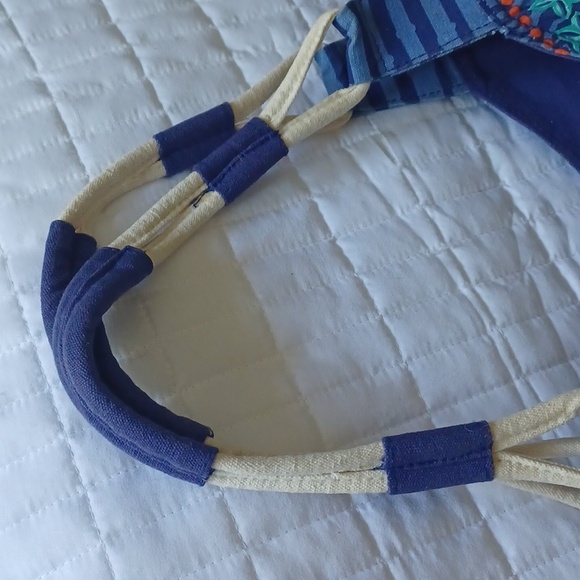 Paul Brent Canvas Beach Tote Bag / Purse With Beaded Starfish - Picture 11 of 16